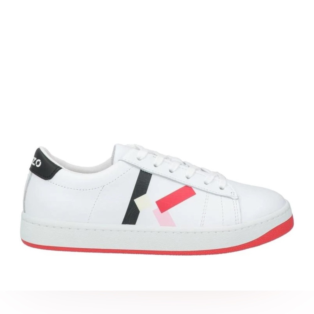 Kenzo Kids White Sneakers For Girl With Logo size 2